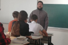 Встреча с учениками казачьей школы